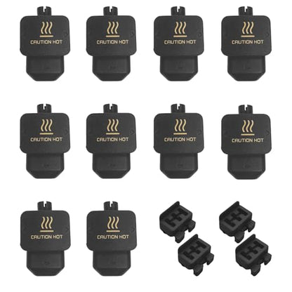 10Pcs Silicone Socks for Bambu Lab H2D H2S H2C Hotends, Heater Block Covers Thermal Insulation Sleeves with 4Pcs Silicone Brushes, 3D Printer Replacement Parts (H2D) - size: H2D/H2S/H2C left-side hotend