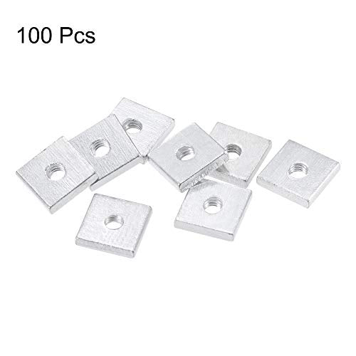 uxcell Square Nuts M3x10mmx2mm Zinc-Plated Metric Coarse Thread Assortment - size: M3x10mmx2mm