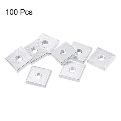 uxcell Square Nuts M3x10mmx2mm Zinc-Plated Metric Coarse Thread Assortment - size: M3x10mmx2mm