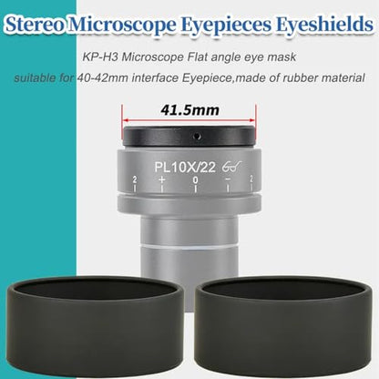 Stereo Microscope Eyepiece EYESHIELDS Rubber Flat Angle Guard Lens Safety for Precise Viewing 40-42MM Interface Microscope