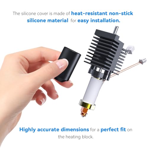 Creality K2 Plus Silicone Socks, K2/ K2 Pro Hotend Silicone Cover, Heating Block Insulation Cover, K2 Plus Accessories 3D Printer Heater Block Cover for Creality Hi Combo Extruder Hotend 4PCS - size: K2 Series*4