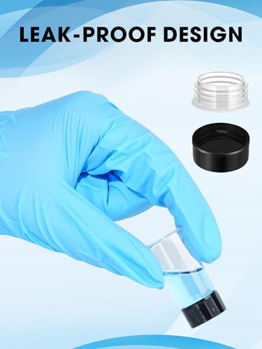 5ml Clear Small Glass Vials with Screw Caps for Essential Oil, 10 Pcs - size: 5ml-10pcs