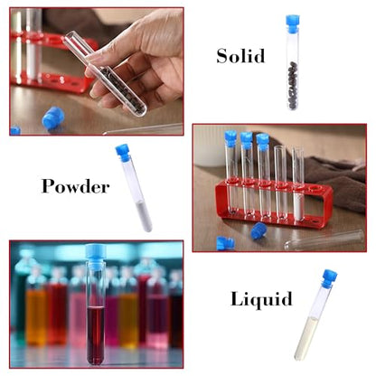 Plastic Test Tubes Rack with Caps for Nurse and Scientific Party,2 Set