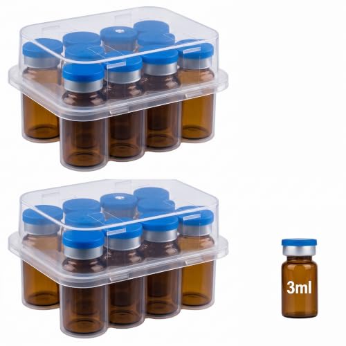 suzamed Peptide Case for Fridge, 10-Slot Vial Holder (2, 3ml) - size: 3ml