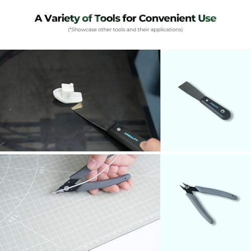 Creality 3D Printer Tools Kit, 74 Pcs in 1 3D Printing Tool Wrap Kit Assembly/Removal/Finishing/Filament Cutting Set with Nozzle Cleaning Kit 3D Printer Accessories for All FDM 3D Printers