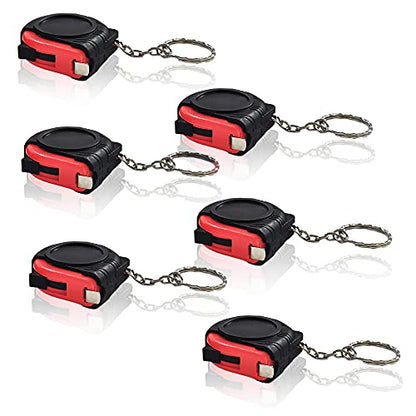 1m/3ft Retractable Kids Tape Measure Mini Keychain Metric/Inch Measuring Tape Portable Tape Ruler with Stable Slide Lock for Body Measuring(6 Pack) - size: 1 m (6 Pack)