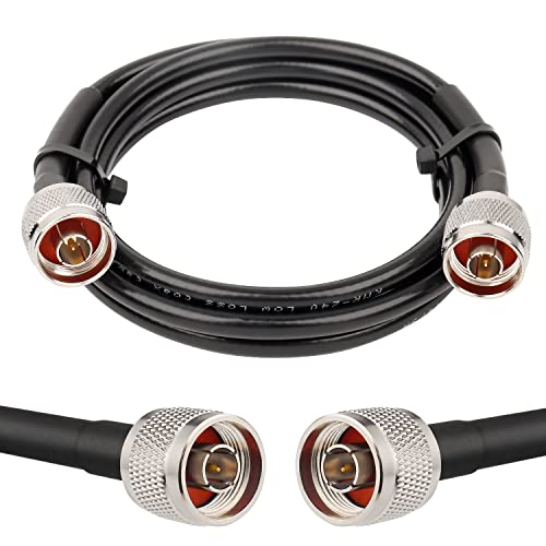 MOOKEERF KMR240 N Cable - 6FT Ultra Low Loss N Male to N Male Cable Pure Copper 50 ohm for 3G/4G/5G/LTE/ADS-B/Ham/GPS/WiFi/RF Radio to Antenna or Signal Booster Use - size: 6FT