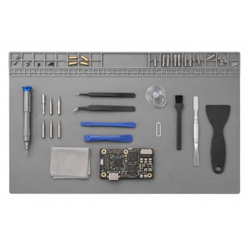 Large Soldering Mat, 27.6"x15.7", Heat Resistant 932°F Silicone - color: Grey
