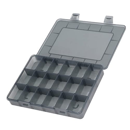 Small Parts Organizer 18 Grids Transparent