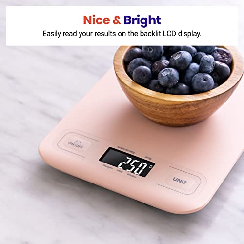 Etekcity Food Kitchen Scale, Digital Grams and Ounces, Medium - color: Pink
