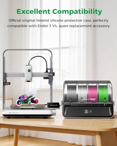 Creality Official Ender 3 V4 Hotend Silicone Sleeve (3Pcs), Original Hotend Silicone Sock, Excellent Thermal Insulation, Stable Temperature Control, 3D Hotend Silicone Socks Replacement - color: Ender 3 V4