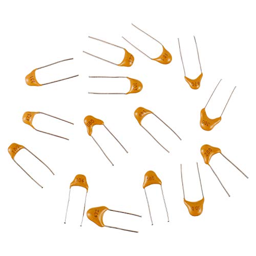BOJACK 15 Values 300 Pcs Ceramic Capacitor 10 20 30 47 56 68 100 220 330 680 pF & 1 4.7 10 47 100 nF Multilayer Monolithic Ceramic Capacitor Assortment Kit - size: 10pF-680pF,1nF-100nF