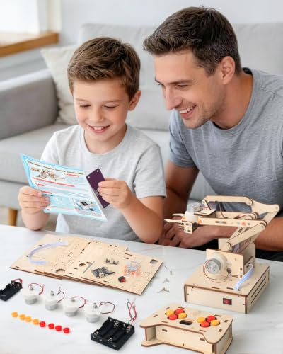 Robot Arm Kits, Robotics for Kids Ages 8-12 14-16 STEM Toys, DIY Science Experiment Engineering Building Circuits Projects, Birthday Gifts for 9 10 11 13 14 15 16+ Year Old Boys Girls Teens Adults