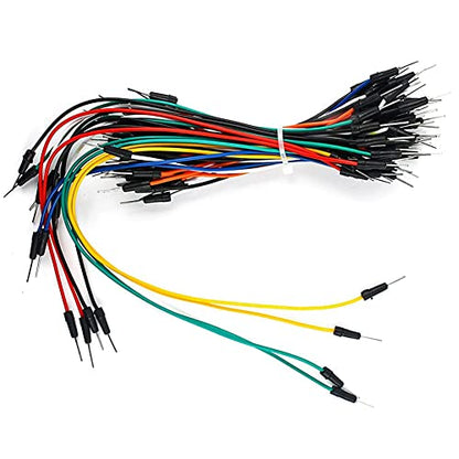 65Pcs Flexible Breadboard Jumper Cable Male to Male Compatible with Arduino Breadboard and Circuit Board