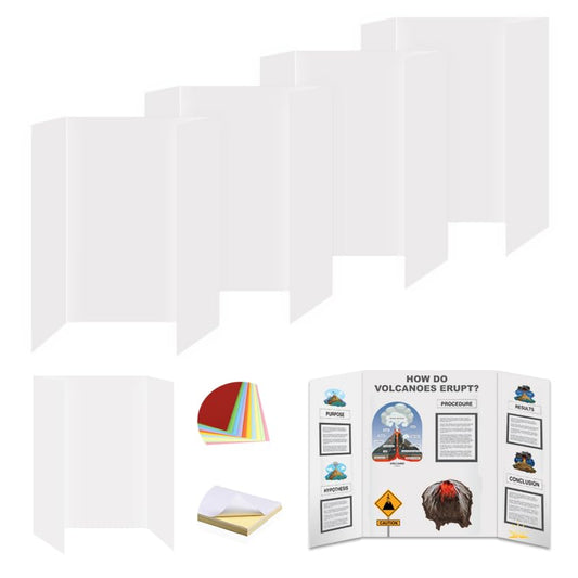Rsgift Medium Trifold Poster Board 26x16.5 4 Pack Corrugated Display Board - size: 26x16.5 inches
