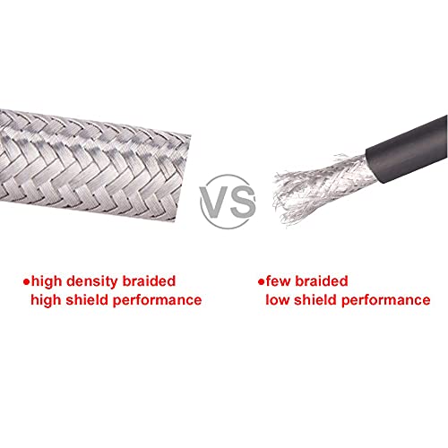 XRDS -RF PL-259 UHF CB Coax Cable 10ft, 50 ohm KMR400 PL-259 UHF Male to SO-239 Male Connector Low Loss Coaxial Cable for HAM & CB Radio, Antenna Analyzer, Dummy Load, AIS Antenna, SWR Meter - size: 10 FT
