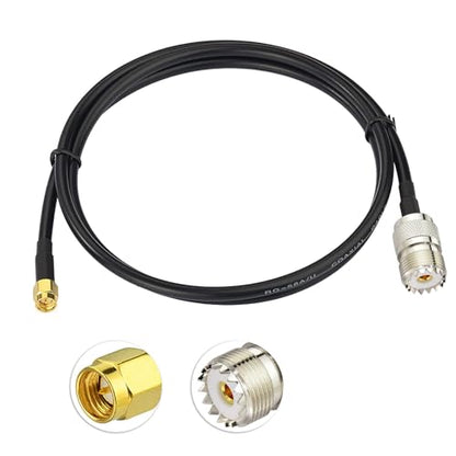 Superbat SMA to SO239 UHF Cable 3ft SMA Male to PL259 Female Jumper RG58 Coax Cable for Spectrum Analyzers CB/HAM Radio Scanner Antenna Analyzer Dummy Load etc. - color: sma male to so239 3ft