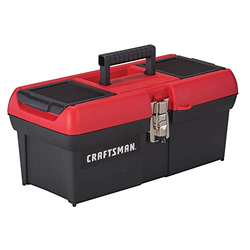 CRAFTSMAN Tool Box, Lockable, 16 in., Red/Black (CMST16901) - size: 16 inches