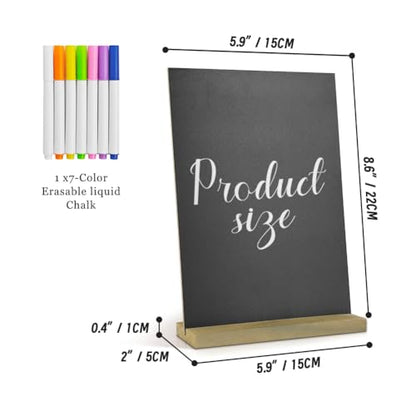Mini Chalkboard Signs with Stand for Tables, Small Chalk Board for Food (3, 8.6"x5.9") - size: 8.6"x5.9"