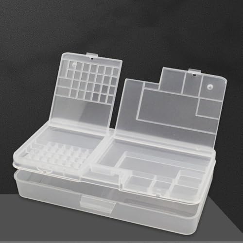 Clear Rectangular Double Layer Component Containers Hardware Organizers Box Storage Box Holder Component Storage Organization Tool