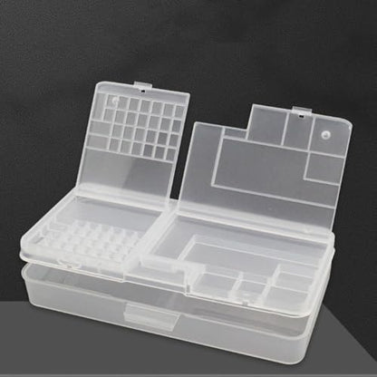 Clear Rectangular Double Layer Component Containers Hardware Organizers Box Storage Box Holder Component Storage Organization Tool