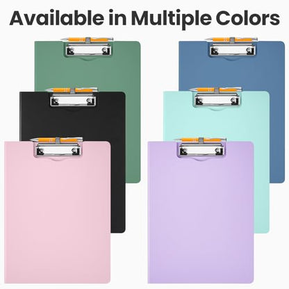 Sooez Foldable Clipboard Folder, A4 Folding Clip Board with Pen Loop - color: Black