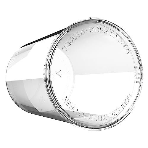 Dragon Chewer 160 Dram CR Plastic Packaging Pop Top Containers - Child Resistant Travel Holder Vial Bottles - 33 qty (Clear) - color: Clear