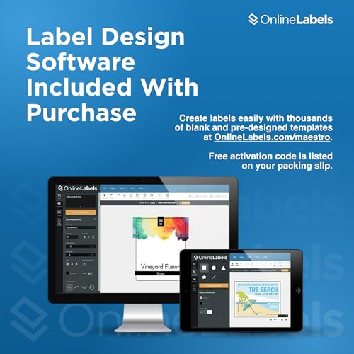OnlineLabels 1.75" x 0.5" Return Address Labels - White Matte - 100 Sheets - size: 100 Sheet Pack