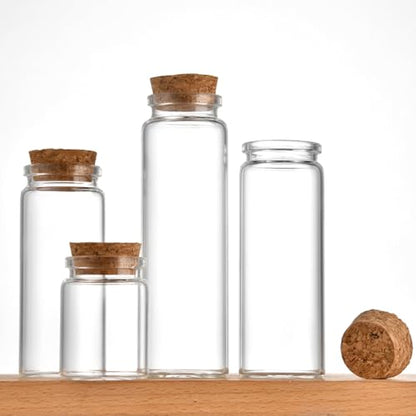 8 pcs 35ml Small Glass Bottles with Cork Stopper Christmas Ornaments,Wishing Bottle 37x50mm(1.46x1.97inch) - size: 37x50mm(1.46x1.97inch)