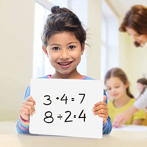 Charles Leonard Magnetic Dry Erase Board Classroom Pack - Mini Lapboard School Supplies – Set of 12 Two-Sided Plain/Plain Dry Erasable White Boards, 9x12 Inches (35130-12) - color: Plain, size: 9" x 12" (12-Pack), style: 2-sided Magnetic
