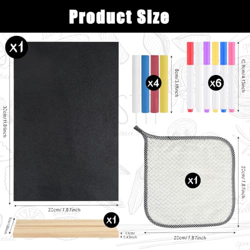 1 Pack Chalkboard 8 x 12 inch Tabletop Chalkboard Sign with Wood Base Double-Sided Message Boards Menu Chalkboard Stand for Kitchen Wedding Bar and Restaurant - color: Black-1, size: 8"W x 12"H