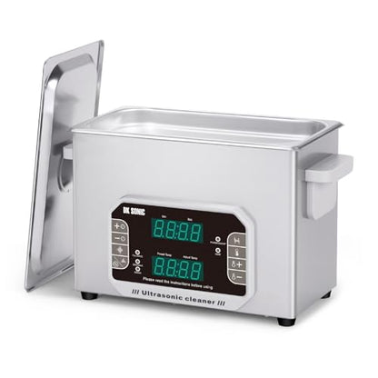 DK SONIC Professional Ultrasonic Cleaner 4L,120W Precision Ultrasonic Jewelry Cleaner with Timer,Heater&Touch Control, Multi-Application for Glasses,Chains,Watches (Include Basket) - size: 4L