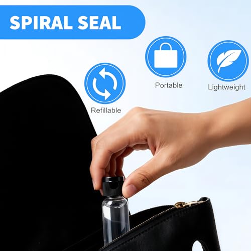 30PCS 15ml 0.51oz Empty Reusable Clear Plastic Sample Bottle With Black Flip Cap Travel Vial Jar Pot Container For Cosmetic Case Emollient Water Liquid Shower Gel Face Cream Emulsion Hand Lotion