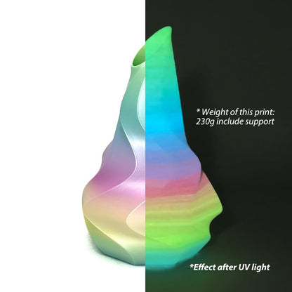Moon Rainbow Glow in Dark Silk PLA 1.75mm 1kg Luminous 3D Filament FDM AMS - color: B_pla-26 Pearl Glow Moon Rainbow