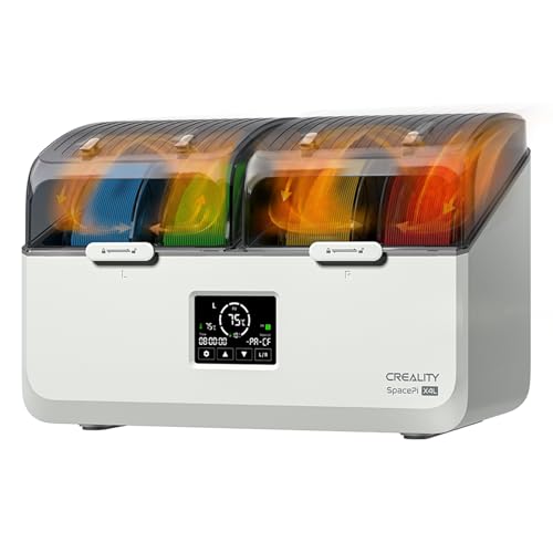 Creality Space Pi X4L Filament Dryer Box, Dual Independent Chambers, 4 Spool Capacity, 75°C High-Temp Drying, Smart Energy-Saving Mode,3D Printer Filament Dehydrator for PLA, PETG, ABS, TPU, PA, Nylon - size: SPX4 Lite