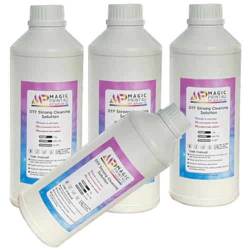 DTF Strong Cleaning Solution 4000ml Printhead Cleaner for DTF Printers Removes Ink Residue, Prevents Clogs & Restores Smooth Printing Safe Maintenance Fluid for All DTF Print Heads - size: Strong Cleaning Solution-4L