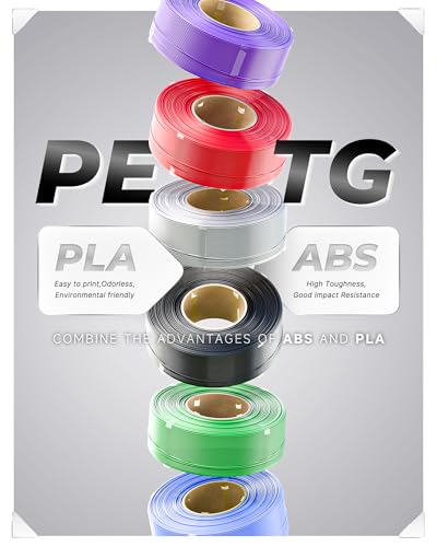 Creality PETG Filament Refill 1.75mm 3D Printer Filament, 1kg (2.2lb) Refilament for Bambu Lab Reusable Spool, Dimensional Accuracy ±0.03mm, Transparent Blue - color: 1kg Transparent Blue Petg Refill, size: 1.75 mm