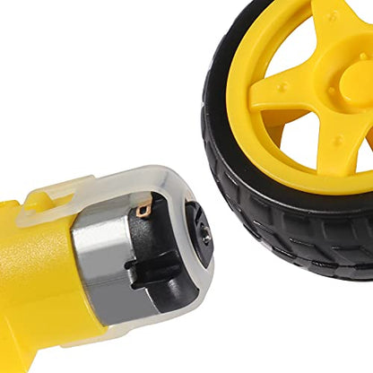 8Pcs TT Motor Wheels Replacement 1:48 Scale Rubber Tires for Smart Car Robot DIY Kit, Remote Control Cars, RC Chassis, Gearbox Spare Parts - color: 8pcs