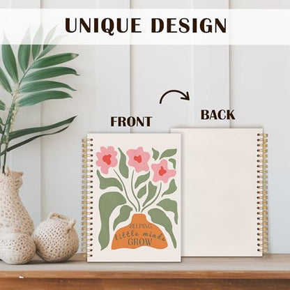 Teachers Gifts Spiral Notebooks, Boho Floral Helping Little Minds Grow Teacher Gifts Journal, Teacher Appreciation Gift Notebook for Note Taking, Teachers Office Supplies, 5.5x8.3 Inch - color: Helping Little Minds Grow