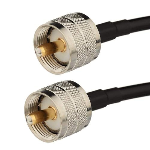 Superbat UHF Male PL-259 to UHF Male PL-259 Low Loss Digital Coax UHF Jumper Cable（5ft RG58 Coax Jumper） for HAM & CB Radio,Antenna Analyzer,Dummy Load,SWR Meter - size: 5 ft RG58 Cable