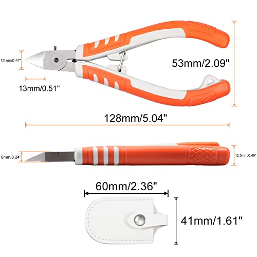 SPEEDWOX 5 Inch Diagonal Cutting Pliers Tapered Head Ultra Sharp Model Sprue Wire Clippers Electrical Wire Cutter Side Cutting Nippers with Safety Lock CR-V Steel - style: B