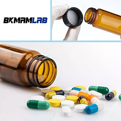 40ml Amber Small Glass Vials 30pcs with Screw Caps(30pcs) - color: Amber, size: 40ml 30pcs