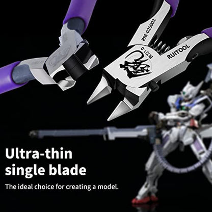 RUITOOL Model Nippers for Beginners, 4.7" Single Blade Nipper for Gunpla - color: Purple