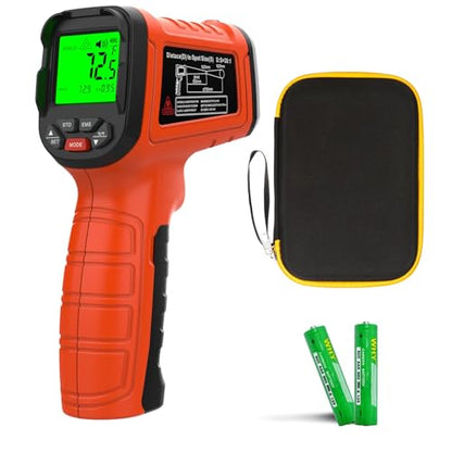 Infrared Thermometer Gun, 2732°F, 50:1, HVAC Grill Pizza Oven - color: Orange 2732°F