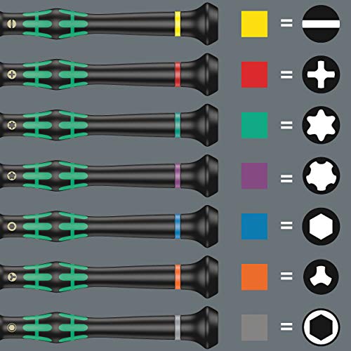 Wera 05117991001 Kraftform Micro 2035 Slotted Electronics Precision Screwdriver, 1mm Head, 40mm Blade Length - size: Slotted 1mm Head , 40mm Blade