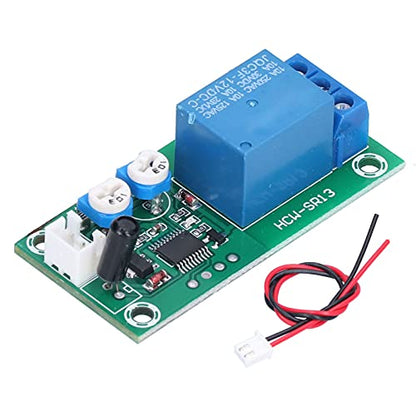 Vibration Sensor Module, DC 12V Sensitivity Time Delay Switch DIY High Sensitive Alarm Module