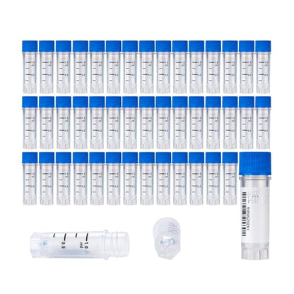 1.0ml Cryovials, Side-Coded, External Thread, Blue, 25Pcs - color: Blue, size: 1.0ml