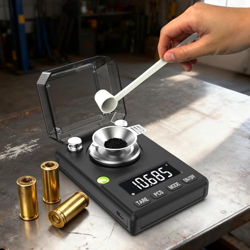 Digital Milligram Scale 100gx0.005g – Precision Scale for Jewelry, Coins, Gemstones, Powders & Medicine (Tare & Counting Function, Wide LCD Display, 0.1gn High Precision) Mg Scale, Black Color