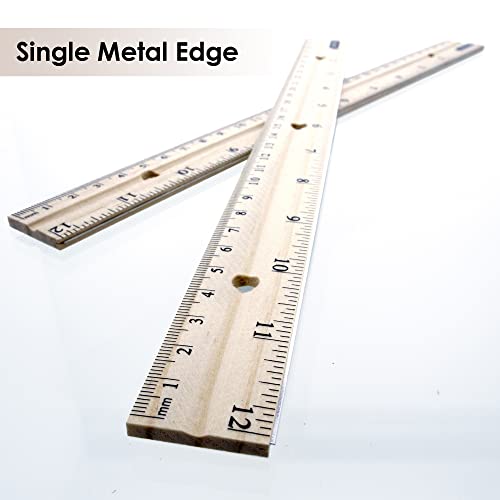 BAZIC Products 12 in Wooden Ruler, Inch & Metric (30 cm), 288-Case - size: 288-Pack