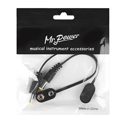 9V Battery Clip Converter Power Cable Connector 2.1 x 5.5mm Straight Angle - size: Straight Angle, 2 Cable
